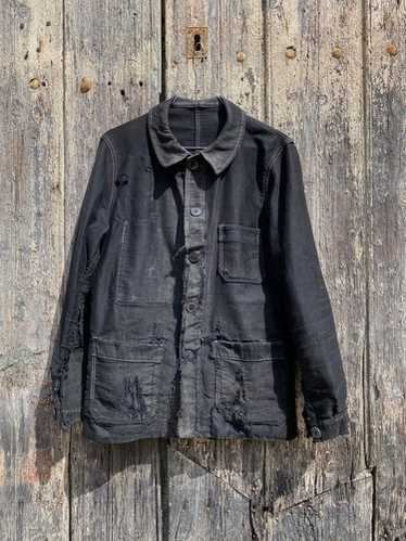 French 50s black moleskin - Gem