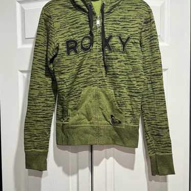 y2k ROXY 迷彩ハイビスカス柄コート　グランジ　itimi 00s 平成 y2k ROXY 迷彩ハイビスカス柄コートグランジitimi 00s 平成