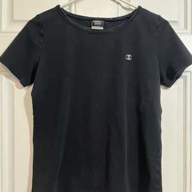 CHANEL Tシャツ 黒色 Chanel Sport Black CC Logo Top Knit Shirt FR40 | Tokyo Roses