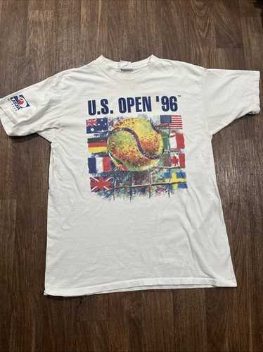 ウェア 1996 US OPEN tennis T shirt size L Vintage tennis us open - Gem