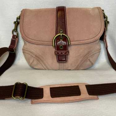 vintage coach old Suede soho アクセサリーポーチ Vintage coach suede soho - Gem