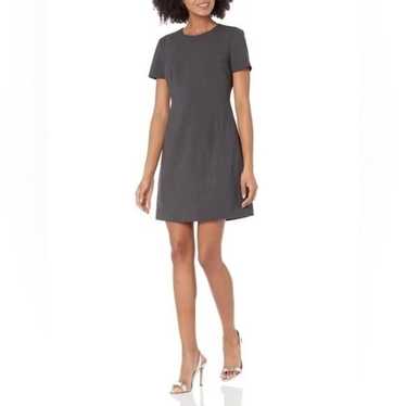 Theory Charcoal Gray Flex Continuous A-Line Sheat… - image 1