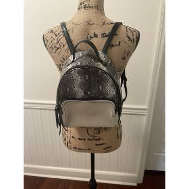 Fossil Felicity Backpack Python Snake Print White… - image 1