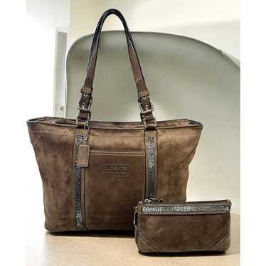 極美品 vintage coach old Suede 茶 トートバッグ 極美品 vintage coach old Suede 茶 トートバッグ