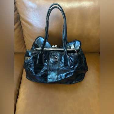 バッグ Coach Denim Signature Hand Bag Kiss-lock Kiss lock bag coach - Gem