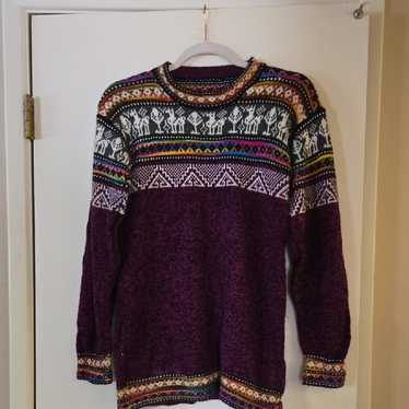 Source Unknown Multicolor Patterned Crewneck Swea… - image 1