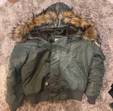 ジャケット・アウター archive n-2b flight jacket real fur Vintage 1971 USAF Heavy Flight Jacket N-2B with coyote Fur