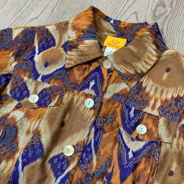 Ruby Rd. Multicolor Abstract Print Button Up Blaz… - image 1
