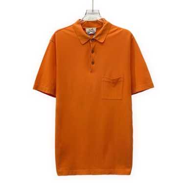 HERMES ポロシャツ　polo shirts 70s 80s 90s Hermes Polo Shirt with Tag Cut and Sewn Short Sleeve Deer H