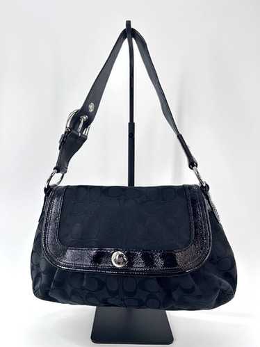 バッグ Coach soho shoulder bag Signature y2k Coach Soho Signature Flap Shoulder Bag Canvas Leather Trim