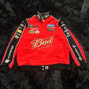 Budweiser Chase Authentics レーシングジャケット Ｌ 古着 CHASE AUTHENTICS Bud KING OF BEERS バドワイザー