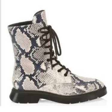Stuart Weitzman Mckenzee Python Embossed Lace Up … - image 1