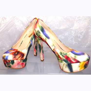 Guess Multi-Color Swirl Platform Stilletoversatil… - image 1