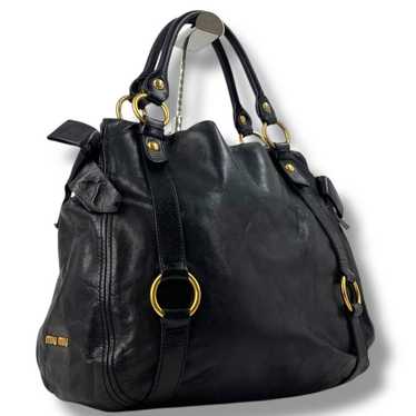 90～00s archive miumiu ハンドバッグ miumiu ミュウミュウ 90s Archive ステッチデザイン レザー