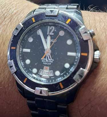 希少!  SEIKO PERPETUAL CALENDER 100M 腕時計 SEIKO MEN'S 8F32-00D0 NOT WORKING PERPETUAL CALENDAR 100M