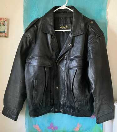 ジャケット・アウター 90s valentino leather bomber jacket used Valentino Men's Leather Jacket Black L Vintage Bomber Rare
