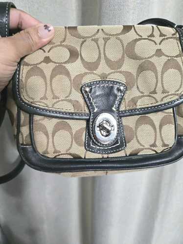 バッグ COACH Turnlock Legacy Shoulder Signature SOLD 2006 Y2K Coach 65th Anniversary Legacy Signature C