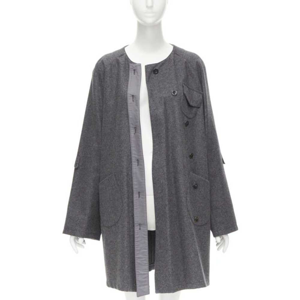 Miu Miu MIU MIU grey cashmere wool blend asymmetr… - image 3