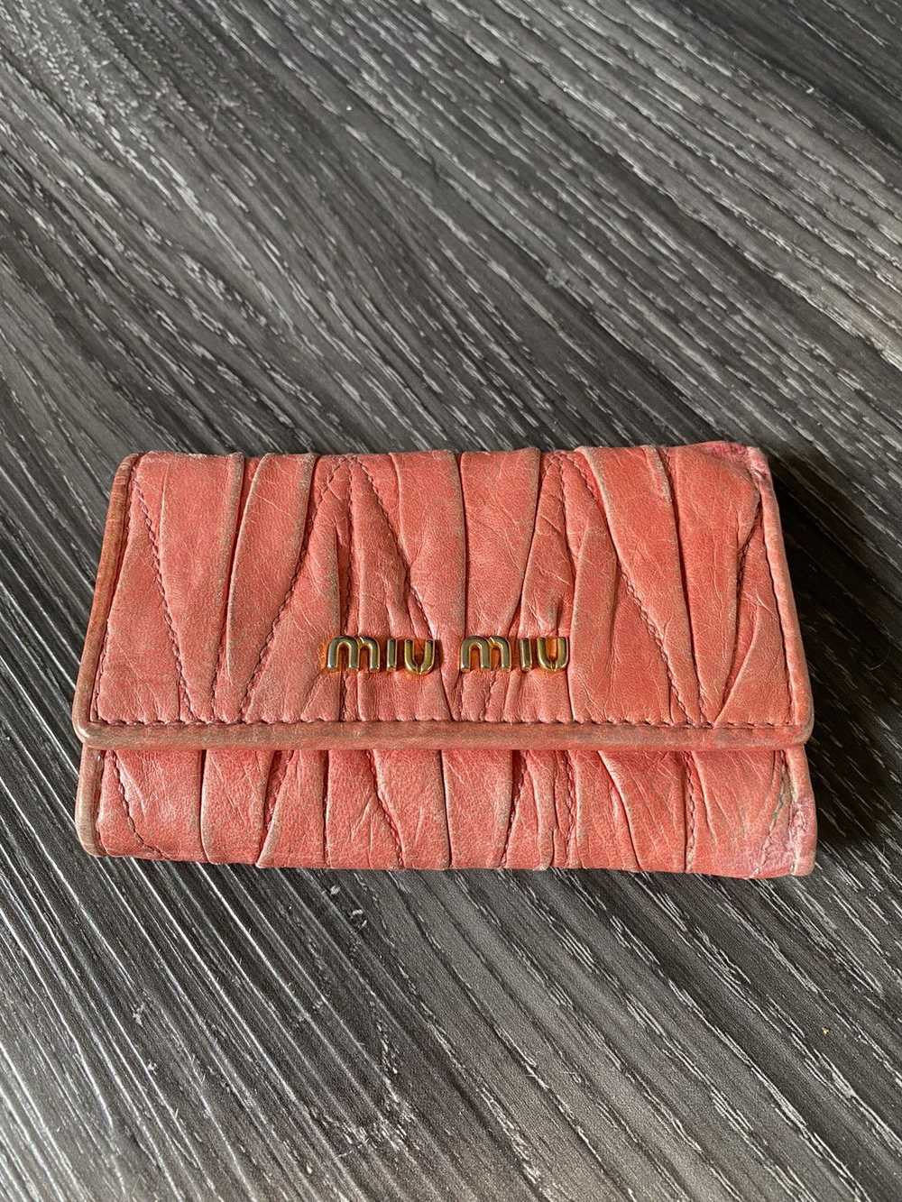 Miu Miu Miu miu pink key card case - image 1