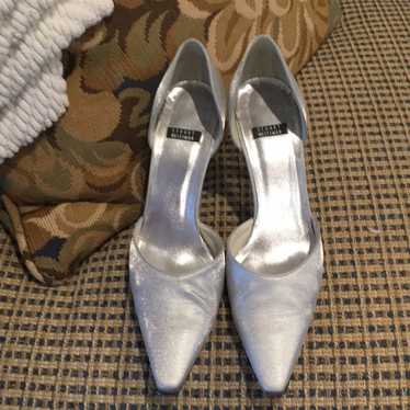 Stuart Weitzman Exotic Pewter Lame Pumps - image 1