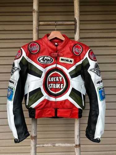 最終値下げ【90s】ヴィンテージ　LUCKY STRIKE レザージャケット 2025年最新】ラッキーストライク 革 ジャケットの人気アイテム