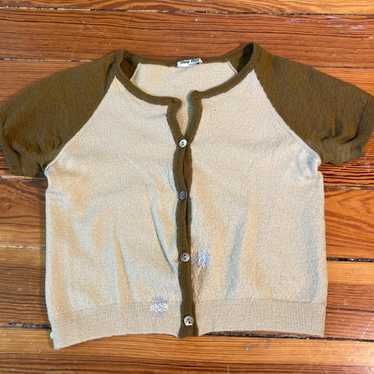 Miu Miu Women's Sweater - Tan/Brown - XS – Miu mi… - image 1