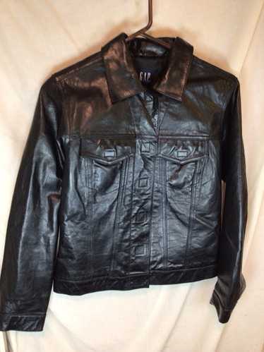 00’s archive old gap leather jacket Vintage GAP Men's Leather Jacket Size XXL - Genuine Leather