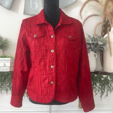 Ruby Rd Women's Size 10 Textured Button Front Cri… - image 1