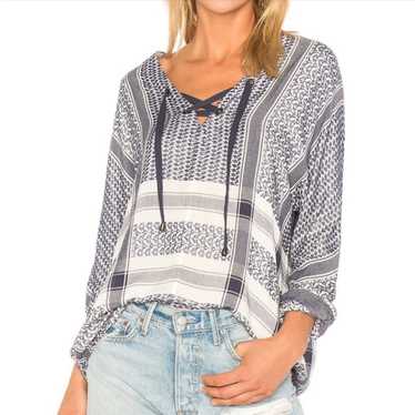 Rails Size Medium “Lily “Navy & White Check Strip… - image 1