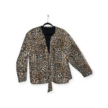 Asos Design Quilted Leopard Print Jacket Size L |… - image 1