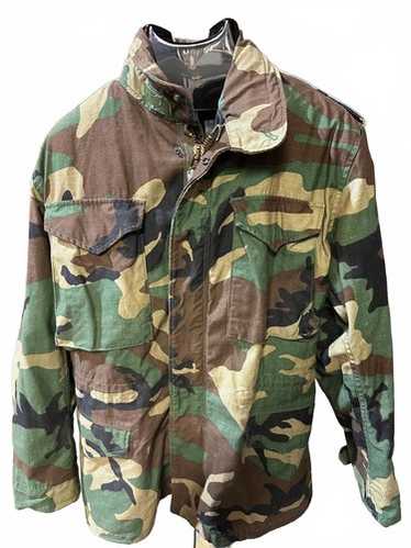 Vintage U.S. Army M-65 Field Jacket Woodland Camo… - image 1