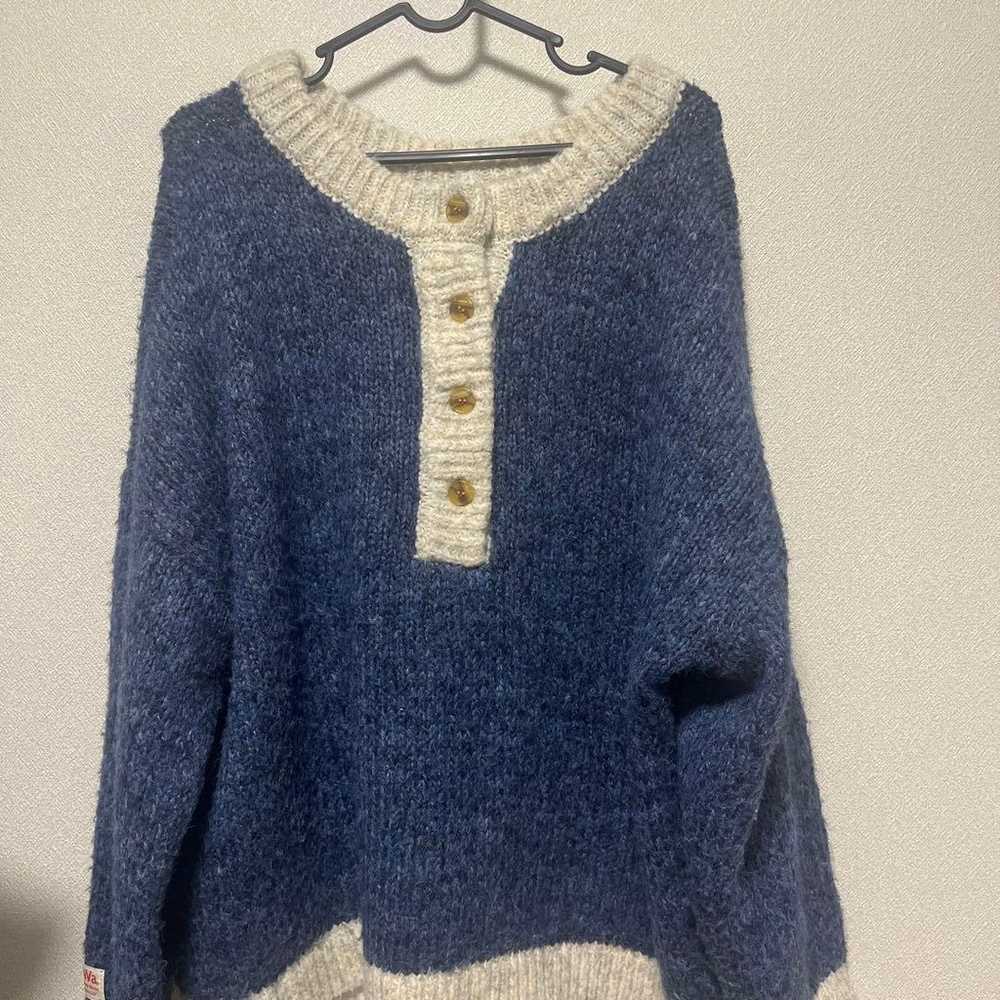 ZOZOTOWN Java Front and Back 2-way Knit Blue Navy… - image 4