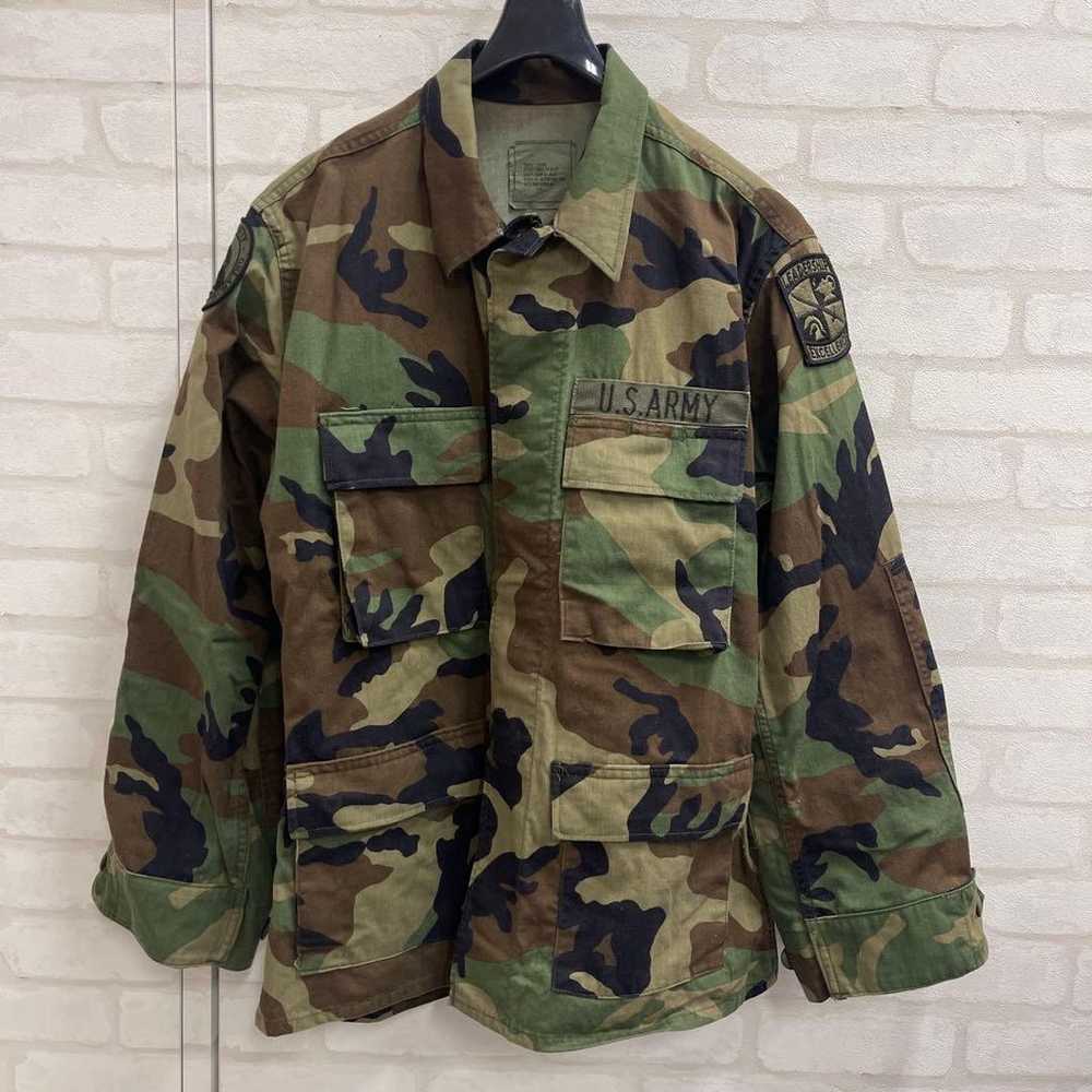 90s US Army BDU jacket camouflage woodland - image 1