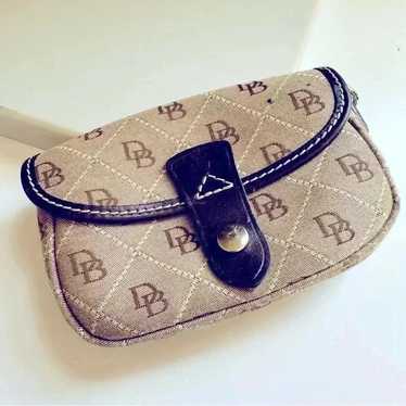 Dooney & Bourke Signature Db Logo Canvas Wristlet - image 1