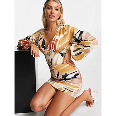 In The Style NWT Abstract Print Button-Down dress… - image 1