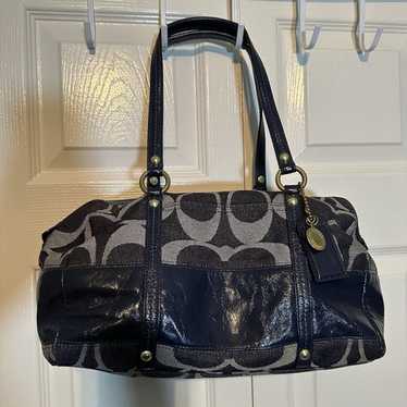 vintage coach old Black denim 黒 デニム Vintage coach denim bag - Gem