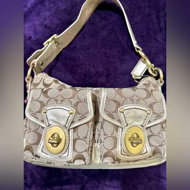 バッグ COACH Turnlock Legacy Shoulder Signature Coach legacy turnlock shoulder - Gem