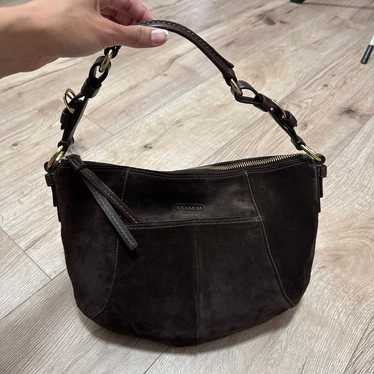 バッグ Coach Suede Hobo Handbag Brown y2k Coach Brown Suede Hobo Bag – Duniz Vintage