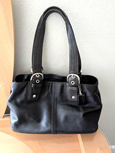 未使用保管品 vintage coach old soho ブラック Coach Black Leather Soho Shoulder Bag – Rediscover Vintage