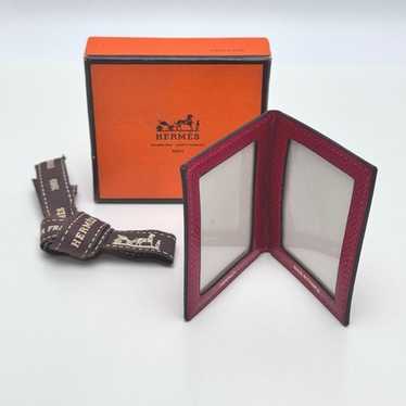 未使用保管品　赤　HERMES ミニフォトケース　レッド　エルメス　写真入れ Hermes mini photo case, - Gem