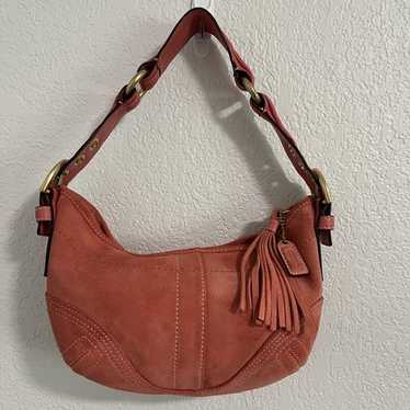 バッグ Coach Suede Signature Slim Flap y2k Rare バッグ Coach Suede Signature Slim Flap y2k rare Coach Soho