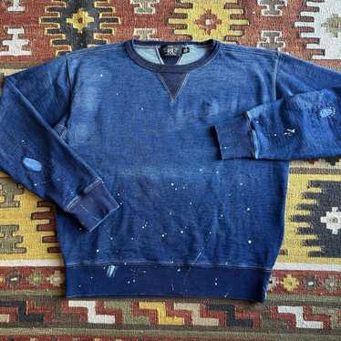 RRL Indigo Dyed Sweat インディゴ スウェット ヴィンテージ RRL - RRL Indigo Dyed Sweat インディゴ スウェット