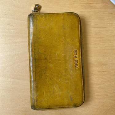 Miu Miu Women's Wallets - Yellow/Grey – miu miu w… - image 1