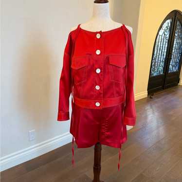 Red Button-Up Matching Set - image 1