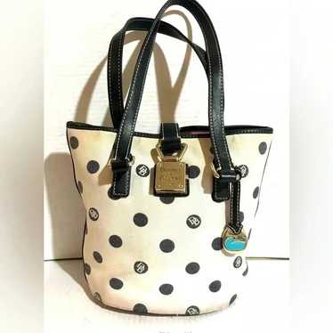 Dooney Bourke Db Signature Print Canvas Shoulder … - image 1