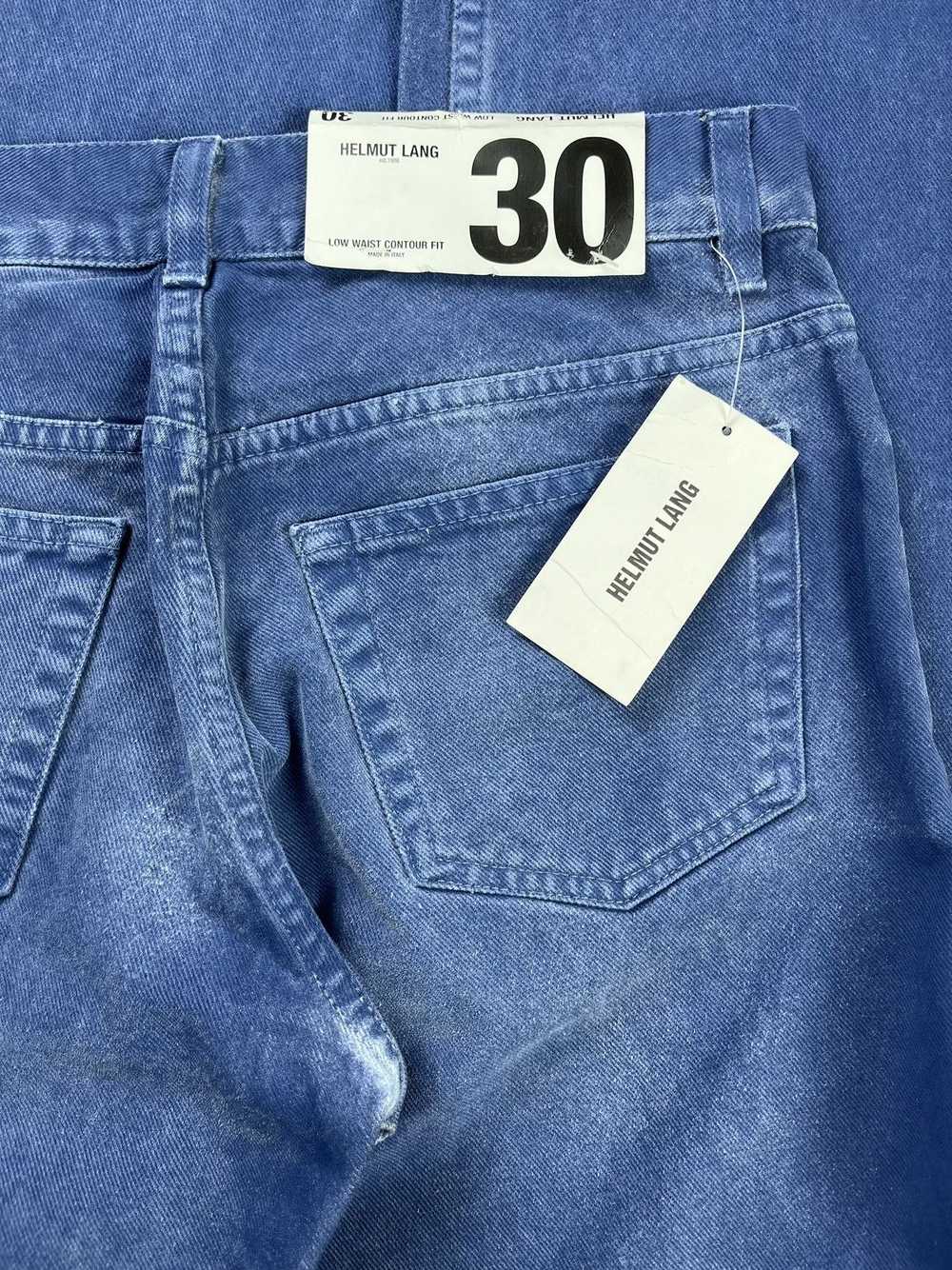 Helmut Lang SS02 Helmut Lang Overprinted Blue Den… - image 4