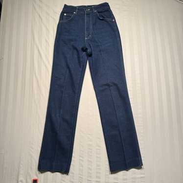 VTG 70s Lee Riders Jeans Size 7 Union Made USA 10… - image 1