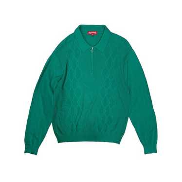 美品 Supreme Weave Zip Up Knit Polo L Supreme Zip Up Polo Sweater (FW16)