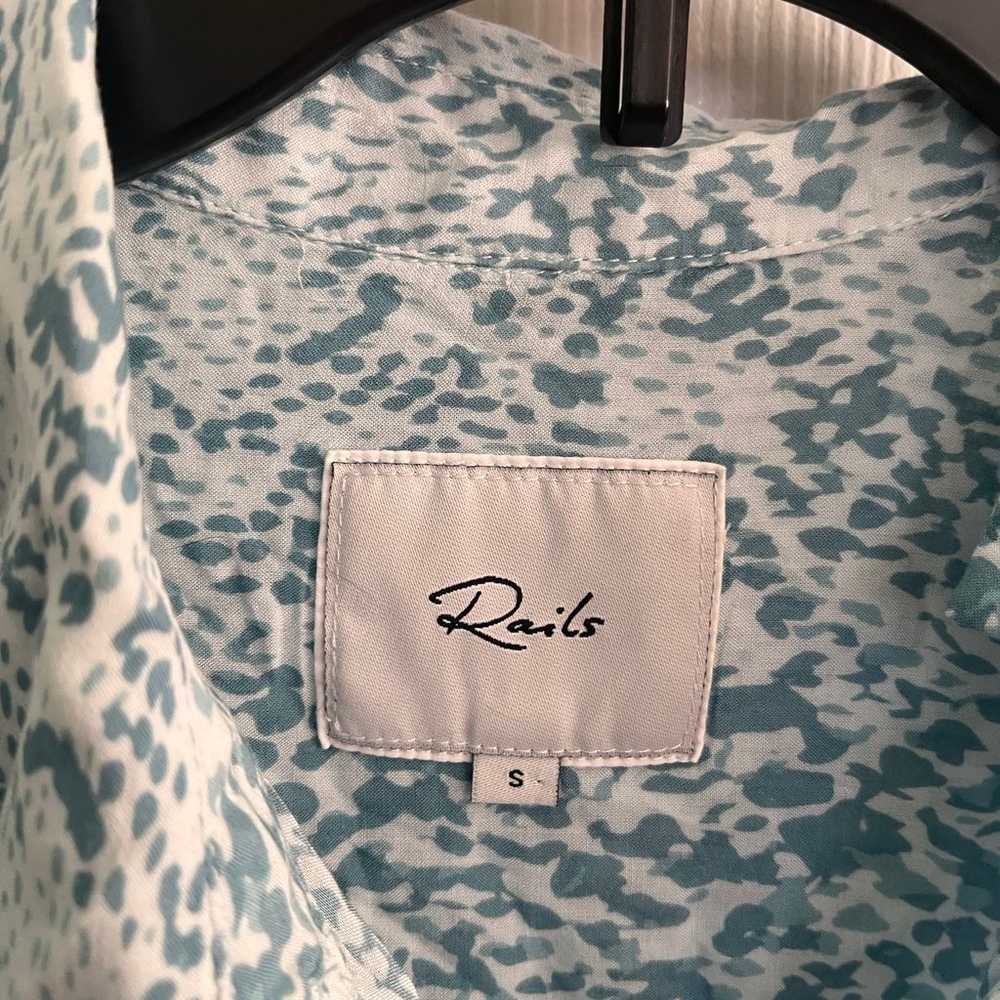 Rails Josephine Aqua Python Button Down Small - image 5