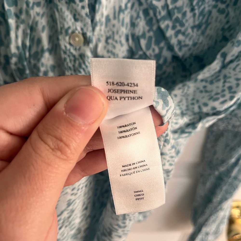 Rails Josephine Aqua Python Button Down Small - image 7